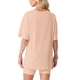 thumbnail image 6 of Cueply 2 Piece Sets for Women Summer Outfits Lounge Set Casual Matching Clothing Oversized T-Shirt Biker Shorts, 6 of 7