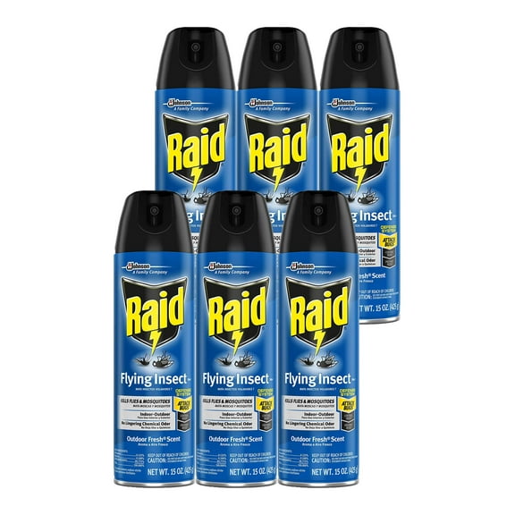 Raid Flying Insect Killer, 15 Ounce Pack of 6