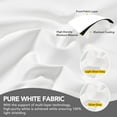 thumbnail image 2 of ZOPZO Blackout Door Curtain for Glass Doors, 1 Panel, White, 36W x 40L Inch, Thermal Insulated Privacy with Dual Rod Pockets & Adjustable Tieback, 2 of 7