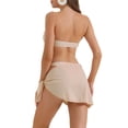 thumbnail image 3 of INSPIRAR CHIC Conjunto de Bikini de Anillo O para Mujeres de 3 Piezas con Parte Inferior Triangular y Cubierta de Parte Inferior Trajes de Baño Pequeños Rosa, 3 of 5