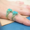 thumbnail image 1 of Anillo de rana arborícola, anillo de rana arborícola para mujer, anillo de rana abierto ajustable, pendientes de rana para mujer, anillos, anillos, 1 of 1