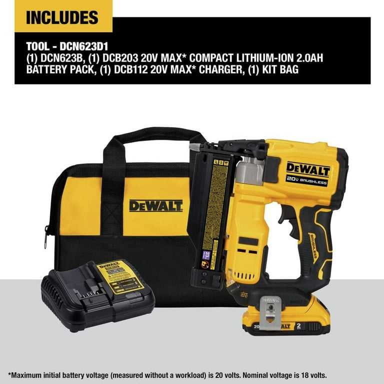DEWALT ATOMIC 20V MAX Lithium Ion Cordless 23 Gauge Pin Nailer Kit