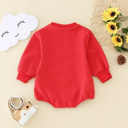 

Aayomet Baby Onesies Unisex Baby Boy Girl Short Sleeve Button Romper Jumpsuit One-Piece Outfits Solid Color Clothes Red 0-6 Months