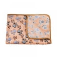 thumbnail image 3 of Dog Puppy Non Slip Mats Dogs Blankets, Washable Fuzzy Soft Pet Blanket Throw Cover for Kennel Crate Bed, Cute Paw Pattern, 3 of 4