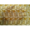 thumbnail image 4 of oneOone Cotton Silk Fabric Leaves & Floral Block Printed Fabric 1 Yard 42 Inch Wide, 4 of 4