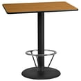 thumbnail image 1 of Emma + Oliver 30"x45" Natural Laminate Bar Table Top-24"RD Base/Foot Ring, 1 of 2