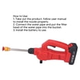 thumbnail image 5 of Xirurus Cordless Pressure Washer 350PSI Portable Battery Powered Car Cleaner, 100-240V EU Plug, 9m / 29.5 ft Range, 5 of 9