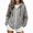 Gray, variant on WIZUTIZ Women's Solid Color Zip Up Hoodie Drawstring Hood Pockets Long Sleeve Casual Jacket Lightweight Fall Spring Outerwear