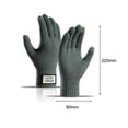 thumbnail image 3 of Esquí Guantes de dedo completo Guantes de ciclismo portátiles Pantalla táctil a prueba de viento (Verde oscuro), 3 of 6