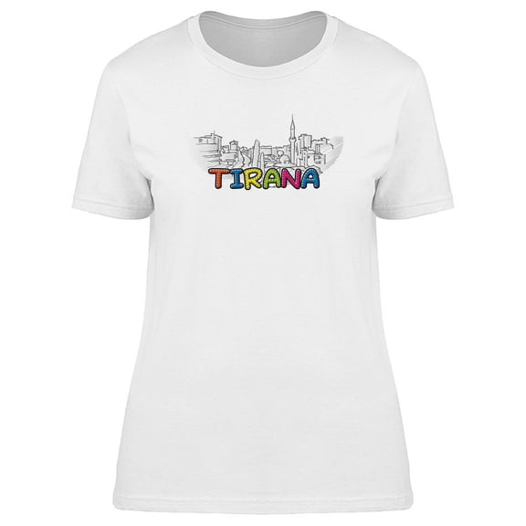Tirana B&W Landmark T-Shirt Women -Image by Shutterstock, Female x-Large