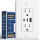 thumbnail image 1 of Salida USB Amico 6.0A, 3 puertos, 30 W, toma de pared con 2 tipos C y 1 tipo A, 1 of 7