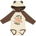 thumbnail image 3 of Inktastic Valentines Day Pugs & Kisses with Hearts Boys or Girls Long Sleeve Baby Bodysuit, 3 of 5