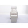thumbnail image 5 of Swivel Rocking Chair with Ottoman Storage, Accent Leisure Chair Leisure Chair with Folding or Storage Ottoman Footrest, Comfy Sofa Armchair with Side Pocket for Living Room, Bedroom, White Teddy, 5 of 7