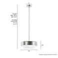 thumbnail image 6 of Hunter - Station 2-light Brushed Nickel, Medium Size Pendant Light, Dimmable, Modern Style, Drum Shaped, for Bedrooms, Dining, Living Rooms - 19272, 6 of 7