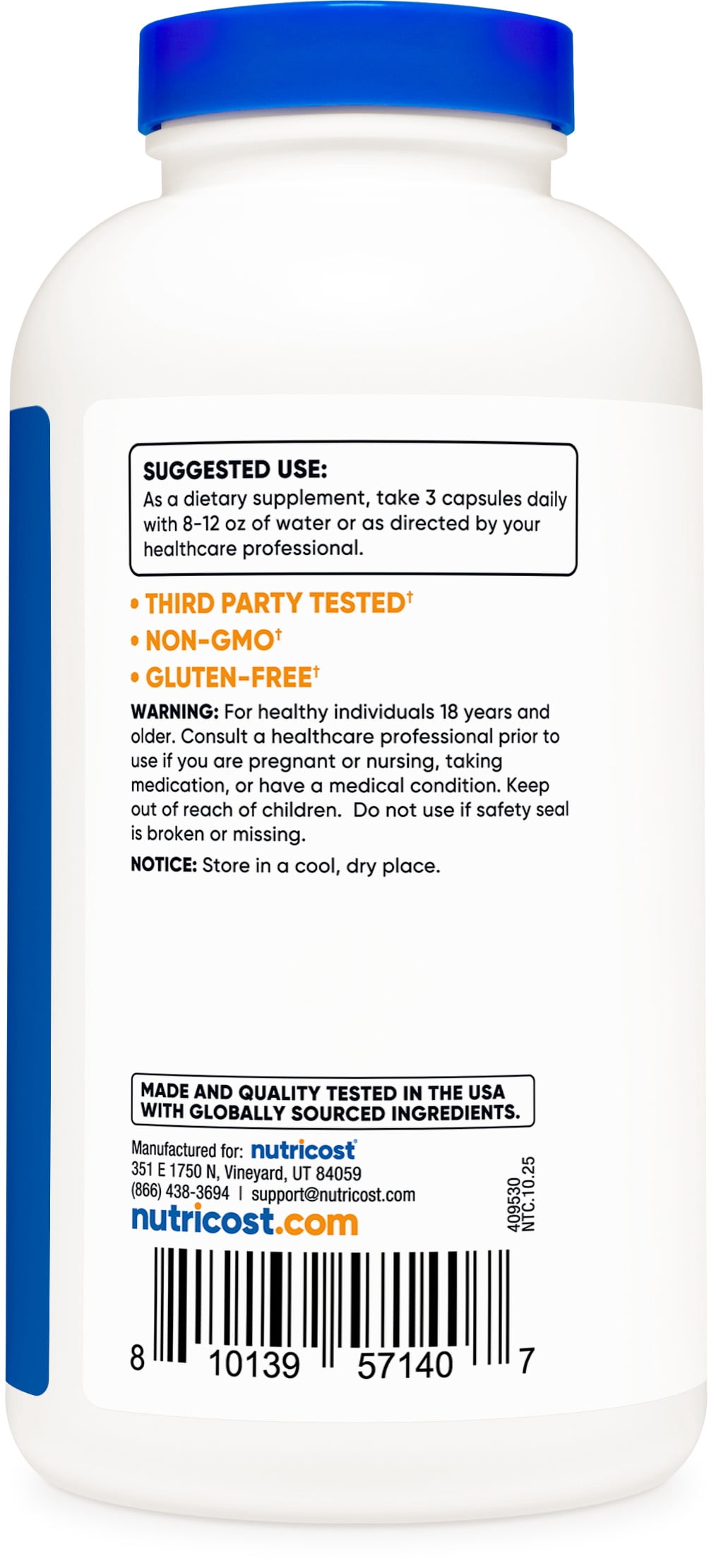 Nutricost Magnesium Glycinate Capsules (360 Capsules, 210 mg Magnesium Glycinate Per Serving) - Magnesium Glycinate Supplement for Gentle Absorption