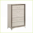 thumbnail image 4 of Bedroom Furniture Set 5-Piece Queen Modern White Solid Wood with Storage & LED | White | Solid Wood+MDF, 4 of 6