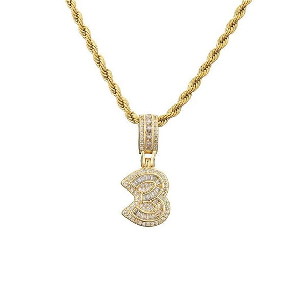 HIJONES Women's Cubic Zircon Number Necklace 3 Diamond Numbers Pendant Choker Chain Statement Numerology Jewelry Gold