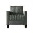 thumbnail image 2 of Castle Place Contemporary Corduroy Velvet Chair, Grey, 2 of 8