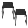 thumbnail image 3 of CATIEBYE 2Pcs Firewood Log Holder Steel Black Smooth Welded Firewood Rack Brackets for Home Use, 3 of 5