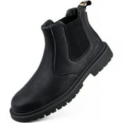 Tanleewa Men's Steel Toe Work Boots Waterproof Safety Shoe Size Men13/Women14 Adult Male Female