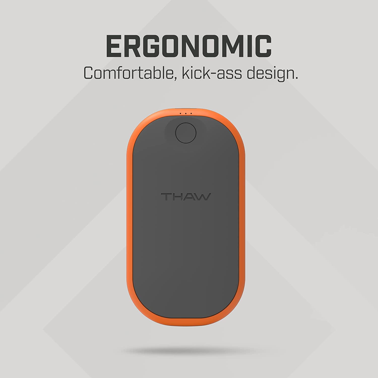THAW Rechargeable Hand Warmer, Small, Grey/Orange