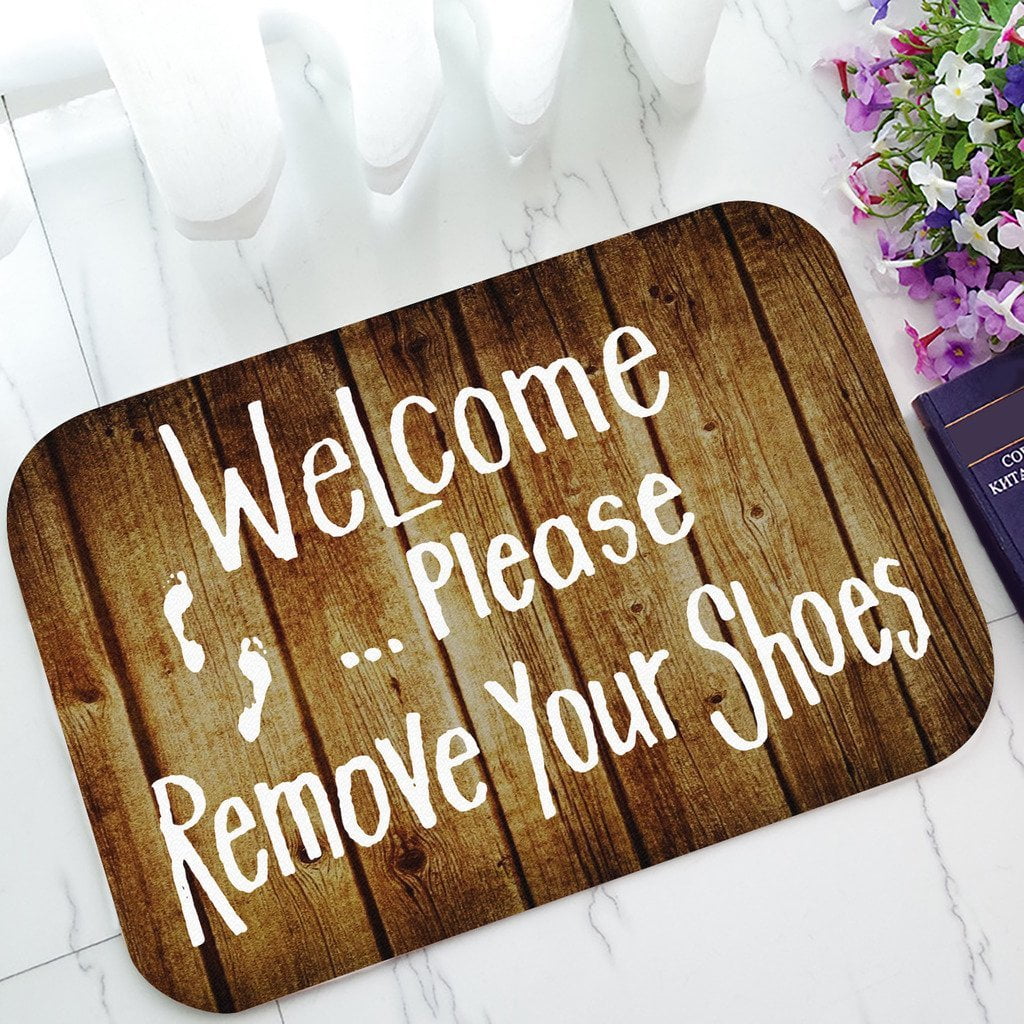 Zkgk Welcome Please Remove Your Shoes Non Slip Doormat Indoor