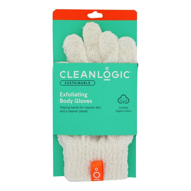 Guantes de baño exfoliantes Cleanlogic, 2 unidades
