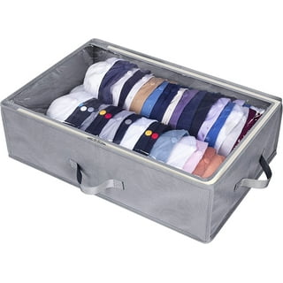 Relax Love Hat Box Organizer 17x17x10in Large Capacity Gray Felt Hat Storage Container Round Foldable Double Opening Zipper Dust-proof with Visible