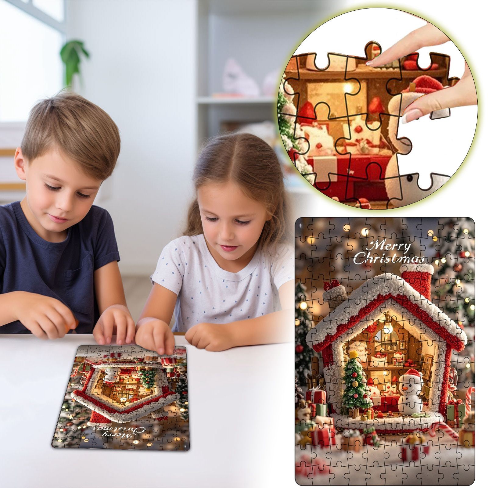 Puzzle Games for Kids and Adults Family Interactive Entertainment Educational Puzzle Games Snowman Puzzle