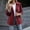 #6Wine, variant on Byworldtasic Womens Lapel Short Trench Coat Plaid Cuff Lightweight Casual Button Jacket with Pockets