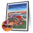 thumbnail image 2 of 5D bricolaje diamante pintura completo redondo taladro playa vacaciones pared decoración Rhinestone Tmvgtek decoración de arte en el hogar, 2 of 9