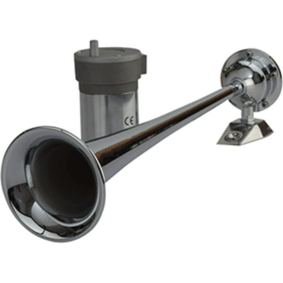 Sea-Dog Line 432510 Maxblast 20 Amp 120 DB 12V 11 PSI Single 17" Trumpet Air Horn Chrome Plated Brass