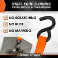 thumbnail image 4 of SmartStraps 1 in. x 10 ft. Orange RatchetX Heavy Duty Ratchet Tie Down Straps, Padded D-Handle, 1,000 lb. Safe Work Load - 2 pack, 4 of 8