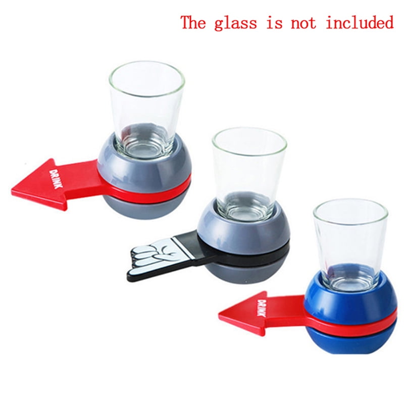 Spin Shot Drinking Game Turntable Roulette Glass Spinning Party Home Adult SM 