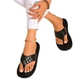 thumbnail image 6 of YOUYEDIAN Womens Sandals Summer Beach Shoes 2026 Wide Non Slip Slip on Slippers Comfortable Open Toe Orthopedic Sandals (Black), 6 of 7