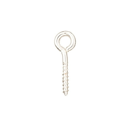 

2.3 Ring Silver Plated Screw Eye Bail 15x5mm Fits 1.5mm Hole Sold per pkg of 40 (2pack Bundle) Save $1 0315Fd