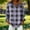 Purple, variant on FDGIU Women's Loose Fit Plaid Shirt - Long Sleeve Button-Down Casual Blouse for Fall Workwear