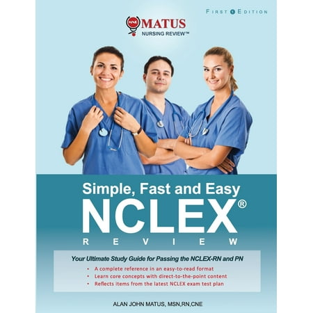Simple, Fast and Easy NCLEX Review: Your Ultimate Study Guide for Passing the NCLEX-RN and PN (Full Color Version) (Best Way To Study For Nclex Pn)