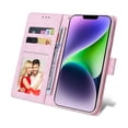 thumbnail image 4 of Compatible with iPhone 14 Plus Case Retro Gilded Flower PU Leather RFID Blocking Wallet Cover, 4 of 5