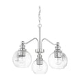 thumbnail image 2 of Sunset Oriana 3 Light Chandelier Seeded Glass Bright Satin Nickel F29003-80, 2 of 2