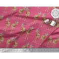 thumbnail image 2 of Soimoi Polyester Crepe Fabric Deer Animal Fabric Prints by Yard 42 Inch Wide, 2 of 3