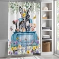 thumbnail image 6 of Animals Flowers Small Stall Shower Curtain, Waterproof Shower Curtains for Bathroom, Weeping Spring Floral Elegant Pastoral Washable Fabric Bath Curtain for Bathtub Decoration with Hooks 36x78 Inches, 6 of 9