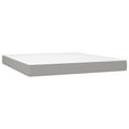 thumbnail image 2 of vidaXL Box Spring Bed with Mattress Light Gray 59.8"x79.9" Queen Fabric, 2 of 6