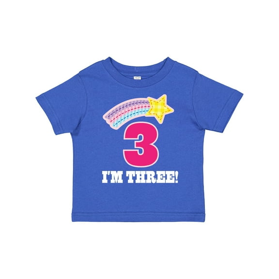 Inktastic 3rd Birthday 3 Year Old Girls Rainbow Star Girls Toddler T-Shirt