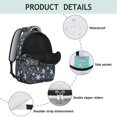 thumbnail image 4 of Pioneer Flower Floral Print Pattern Backpack for School, Cute School Bag with Adjustable Shoulder Straps and Padded Back, 15.3"x11"x7.1", 4 of 5