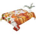 thumbnail image 2 of Orange Pumpkins Fall Table Cloth Waterproof Tablecloths, Maple Leaf Thanksgiving Botanical Vintage Tablecloth Dining Table Cover for Kitchen Party Tabletop Outdoor, Rectangle Tablecloth 52x70 Inch, 2 of 9