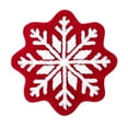 thumbnail image 1 of GUANGHONG Paillasson Flocon de Neige de Noël 26 Pouces Paillasson de Bienvenue Antidérapant Rond pour Décoration Intérieure, 1 of 8