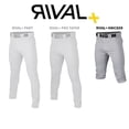 thumbnail image 4 of Pantalón de béisbol Easton RIVAL+, braguita con ribetes gris/negro para jóvenes, 4 of 4
