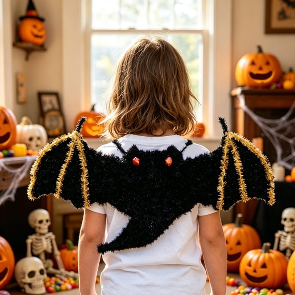 Halloween Bat Wings,Vampire Costume Wings,Halloween Costume Accessory,Halloween Party Favors Cosplay Wings Bat Wings Dress Up Accessories 24x12 inchs