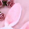thumbnail image 4 of FELTECHELECTR Diademas con orejas de conejo de peluche (blancas y rosas), 4 of 6